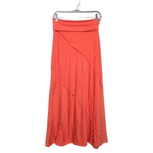 Thyme And Honey Maxi Skirt Sz Medium Coral Orange